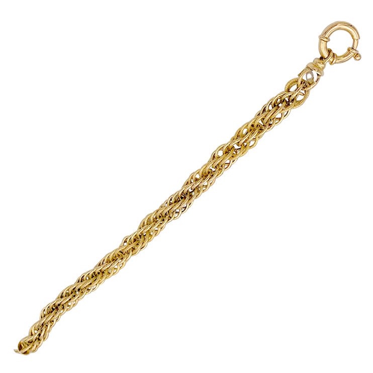 Bracelet or jaune maille fantaisie - Castafiore