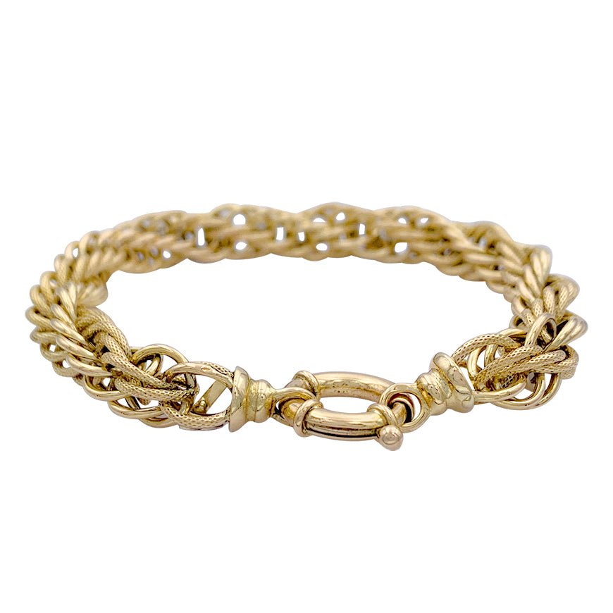 Bracelet or jaune maille fantaisie - Castafiore