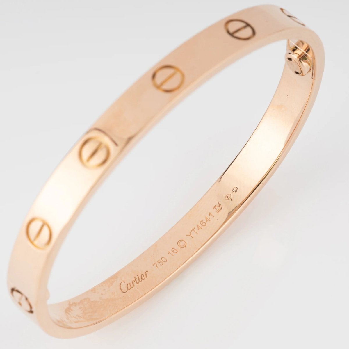 Bracelet or rose de la maison Cartier collection Love grand modèle - Castafiore