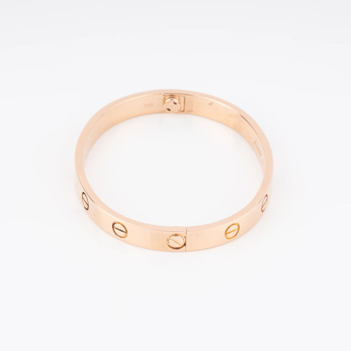 Bracelet or rose de la maison Cartier collection Love grand modèle - Castafiore