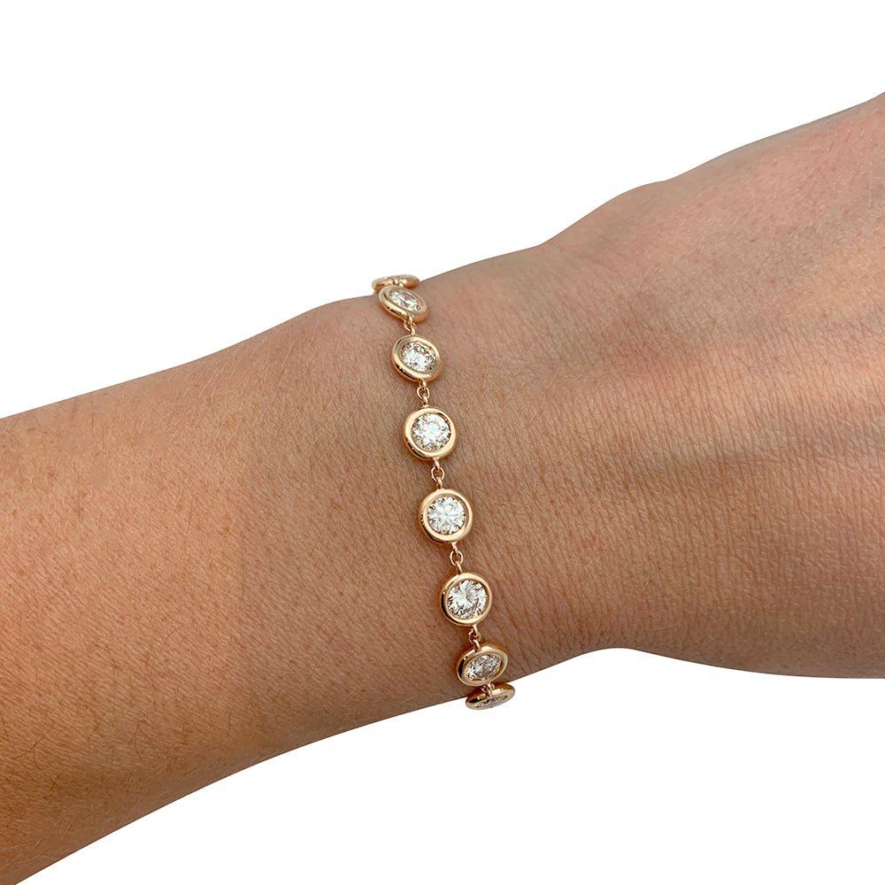 Bracelet or rose et diamants - Castafiore