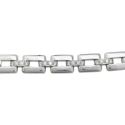 Bracelet "Panthère " CARTIER en or blanc, diamants, émeraude et onyx - Castafiore