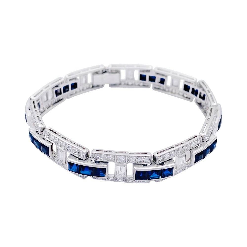 Bracelet platine, saphirs et diamants - Castafiore