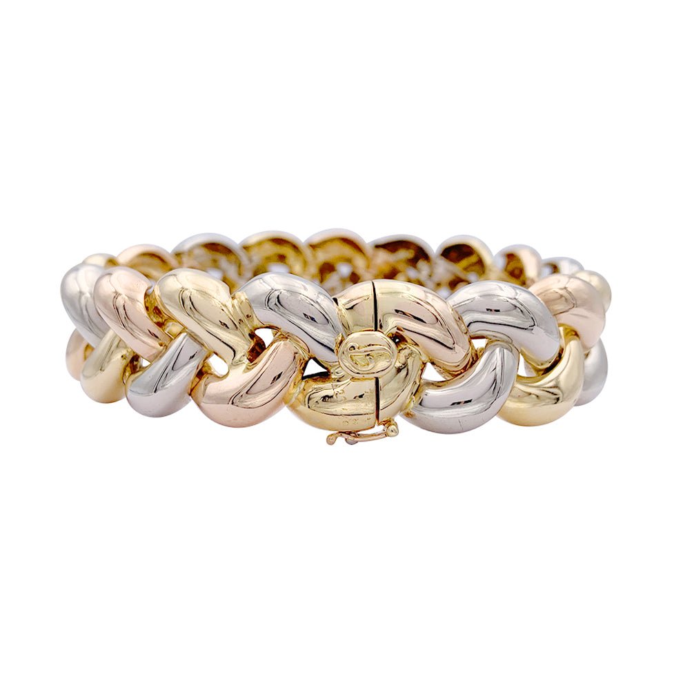 Bracelet POIRAY "Tresse" trois ors - Castafiore