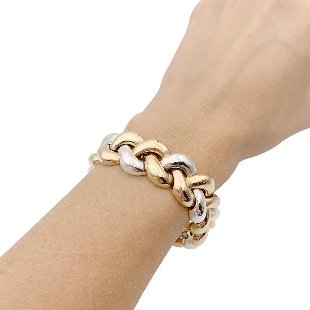 Bracelet POIRAY "Tresse" trois ors - Castafiore