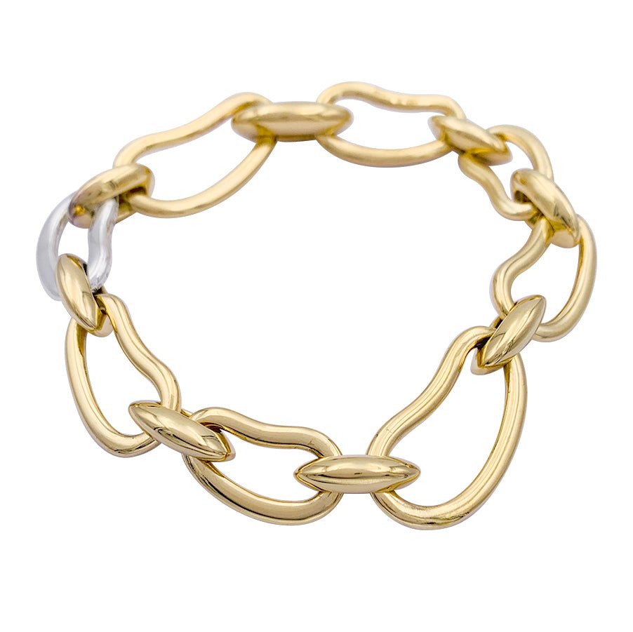Bracelet POMELLATO "Paisley" en or jaune, or blanc et diamants. - Castafiore
