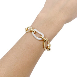 Bracelet POMELLATO "Paisley" en or jaune, or blanc et diamants. - Castafiore