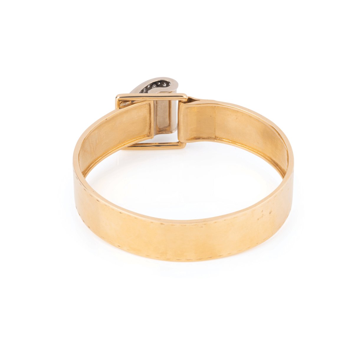 Bracelet rigide en or jaune et diamant - Castafiore