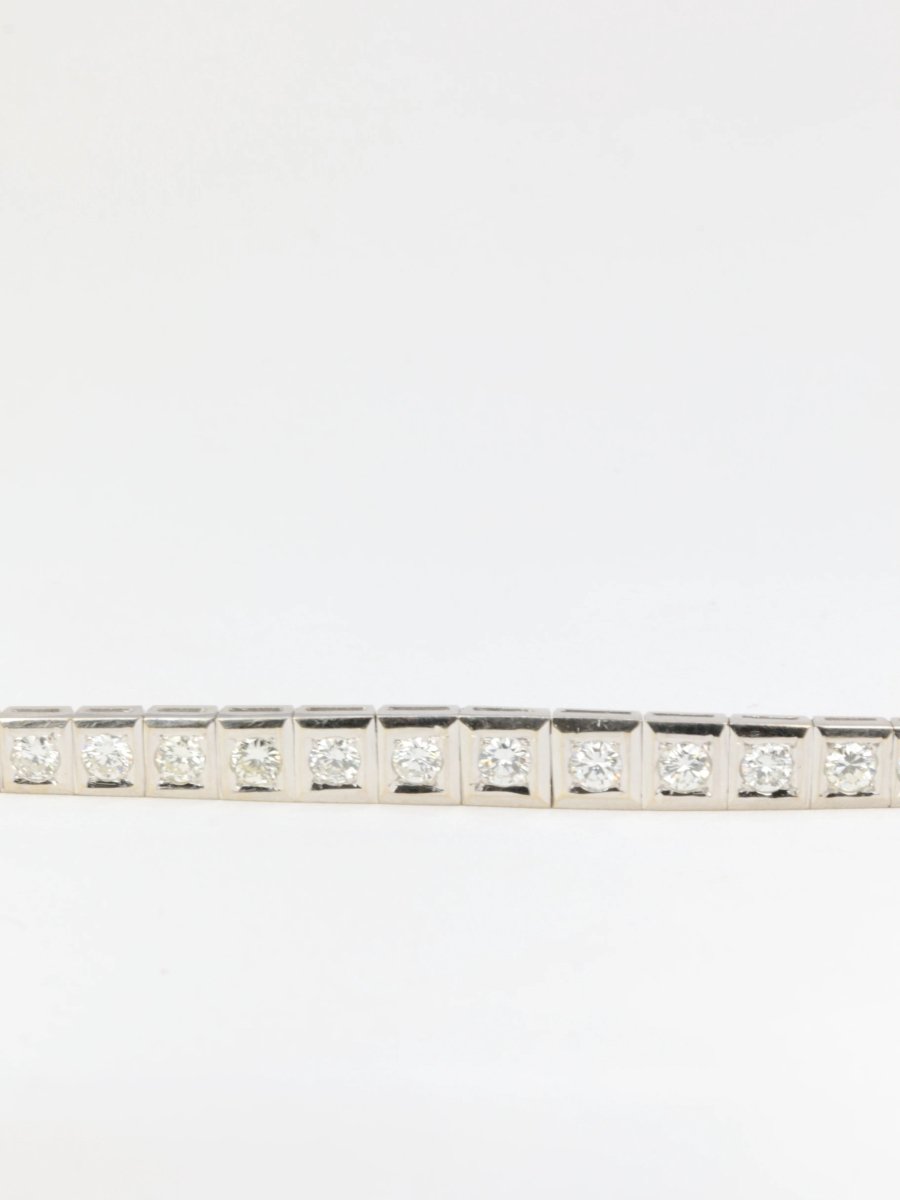 Bracelet rivière articulé en or, platine et diamants - Castafiore