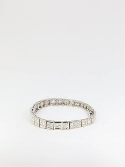 Bracelet rivière articulé en or, platine et diamants - Castafiore