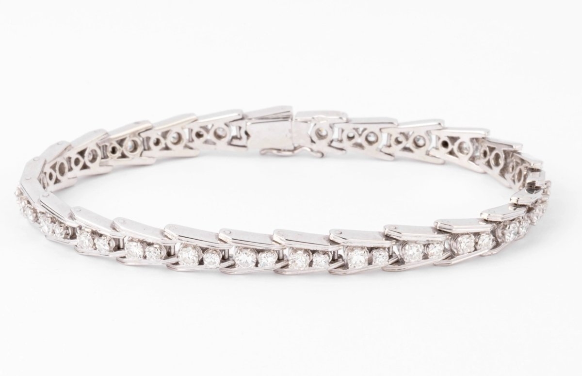 Bracelet riviere en diamant or gris et platine - Castafiore