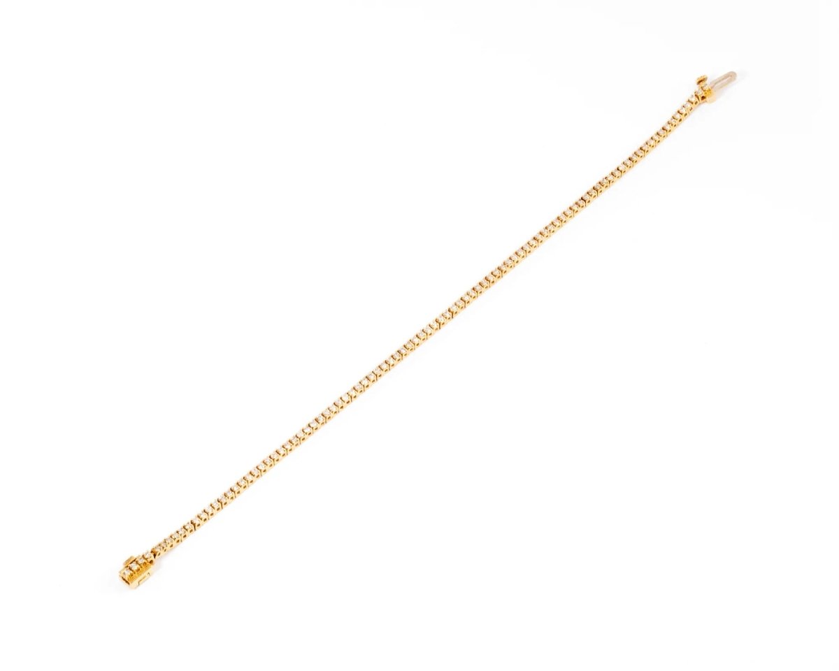 Bracelet riviere en or jaune et diamants - Castafiore