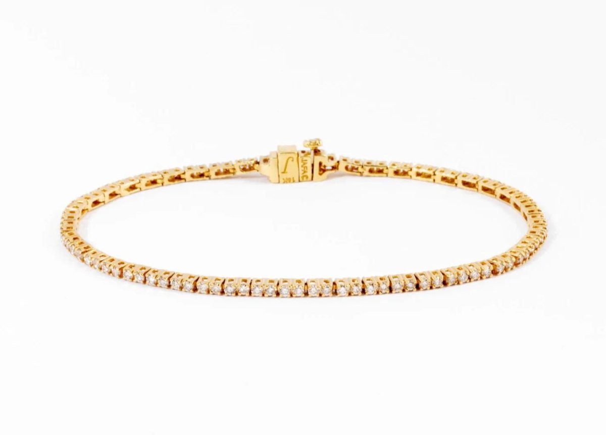 Bracelet riviere en or jaune et diamants - Castafiore