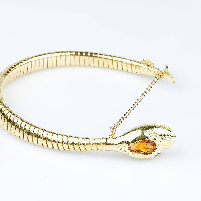 Bracelet serpent en or jaune 18 carats - Castafiore