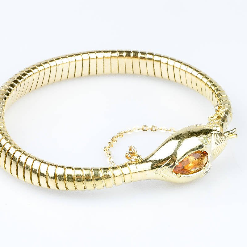 Bracelet serpent en or jaune 18 carats - Castafiore