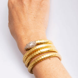 Bracelet serpent en or, rubis et diamants - Castafiore