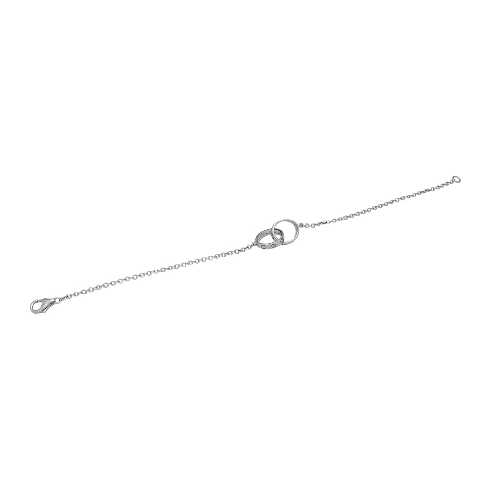 Bracelet souple Cartier, "Love", or blanc. - Castafiore