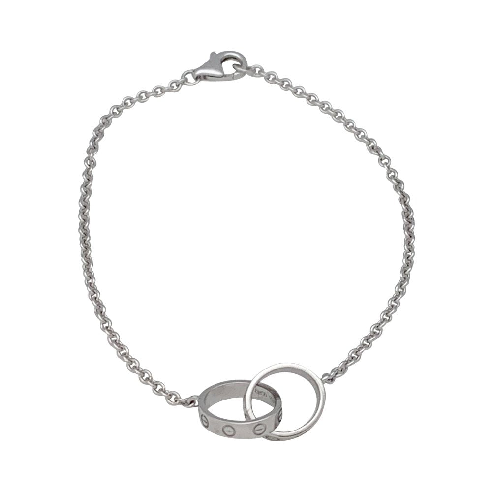 Bracelet souple Cartier, "Love", or blanc. - Castafiore