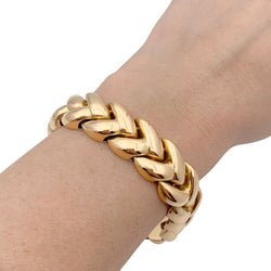 Bracelet souple CARTIER "Tresse" en or jaune - Castafiore