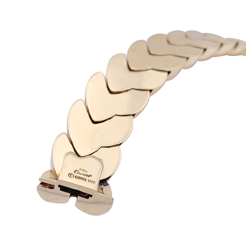 Bracelet souple CARTIER "Tresse" en or jaune - Castafiore
