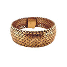Bracelet souple en or jaune à maillons tressés - Castafiore
