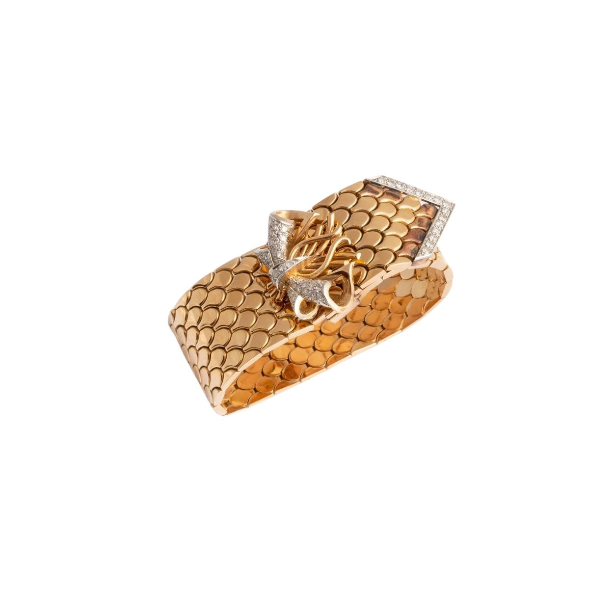 Bracelet Souple en or jaune et diamants - Castafiore