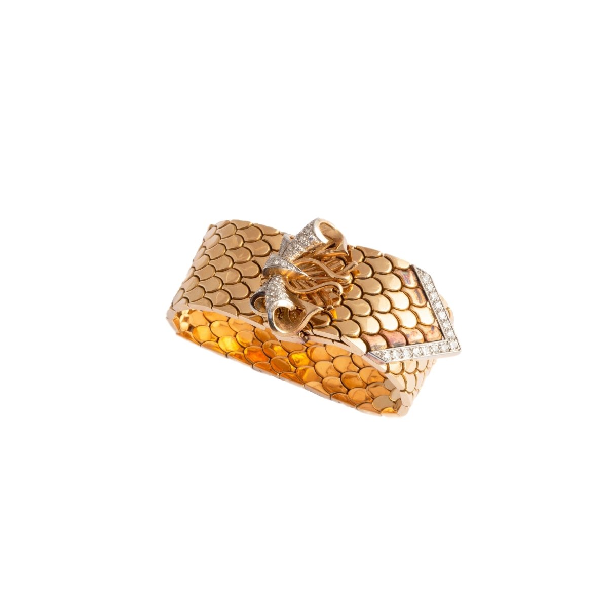 Bracelet Souple en or jaune et diamants - Castafiore