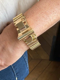 Bracelet Tank en or jaune - Castafiore