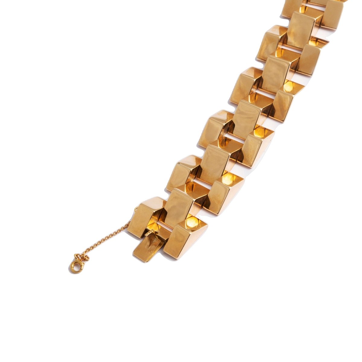 Bracelet Tank en or jaune - Castafiore