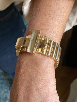 Bracelet Tank en or jaune - Castafiore