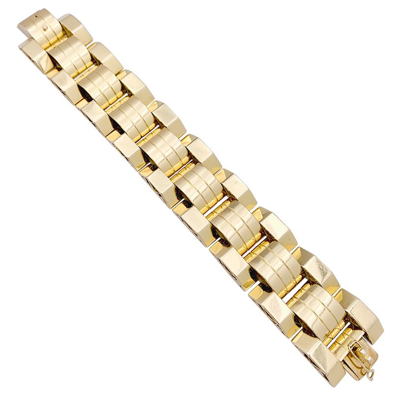 Bracelet Tank en or jaune et or rose - Castafiore