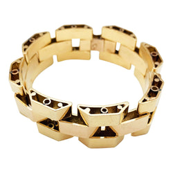 Bracelet Tank en or jaune et or rose - Castafiore