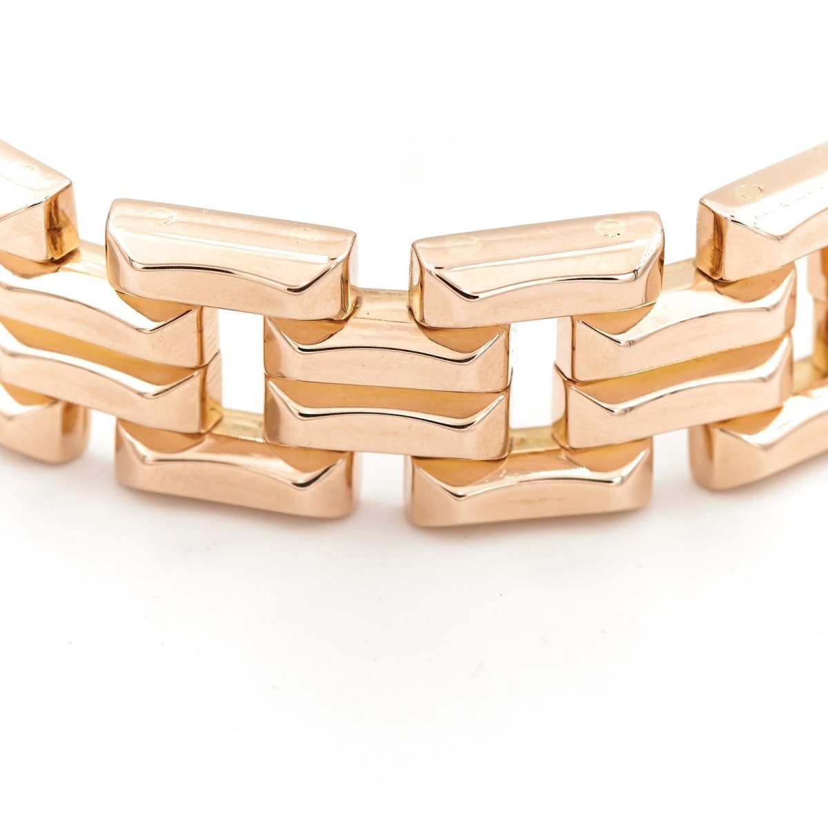 Bracelet Tank en or rose - Castafiore