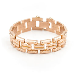 Bracelet Tank en or rose - Castafiore