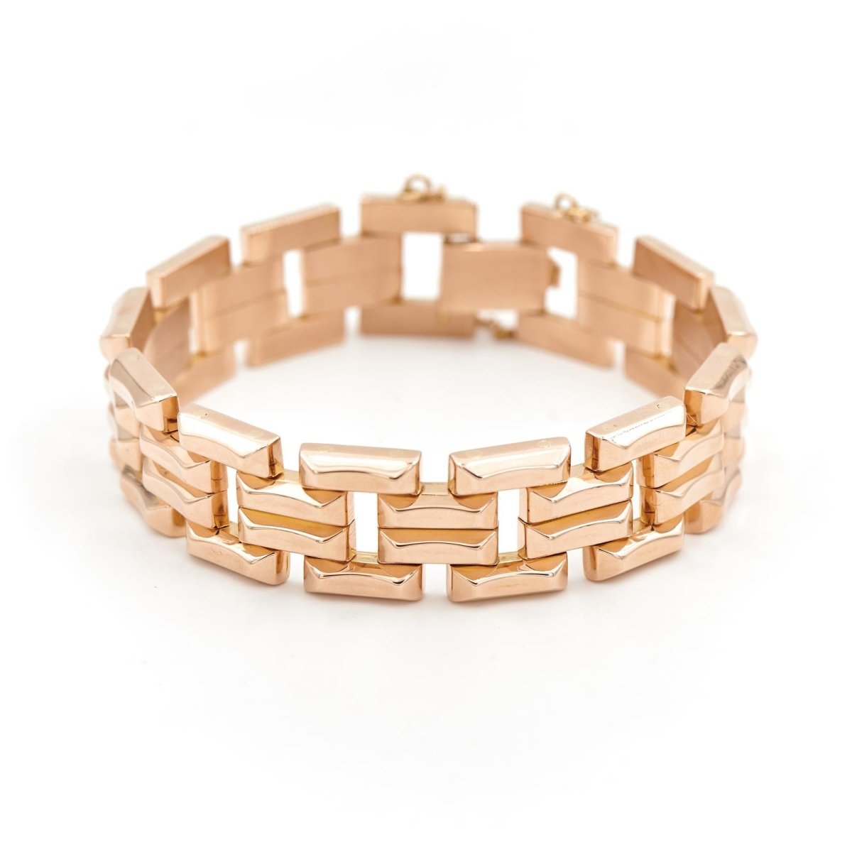 Bracelet Tank en or rose - Castafiore