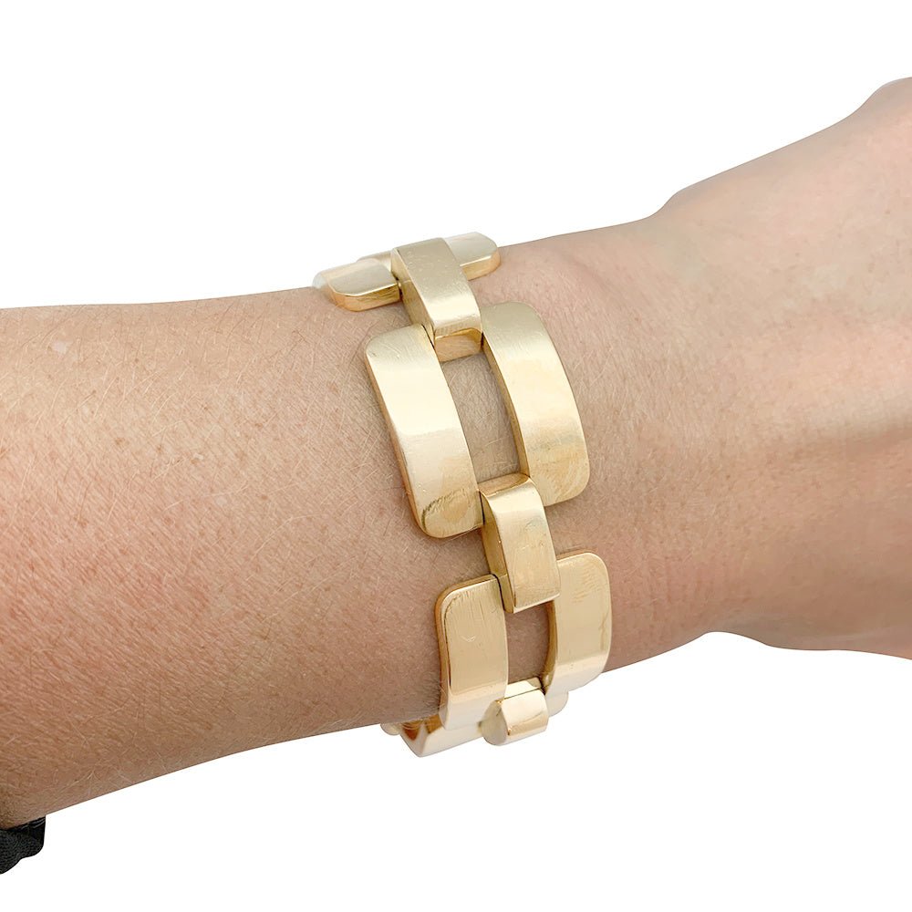 Bracelet Tank en or rose - Castafiore