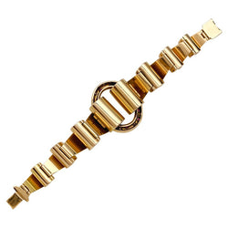 Bracelet Tank en or rose, diamants et pierres rouges - Castafiore