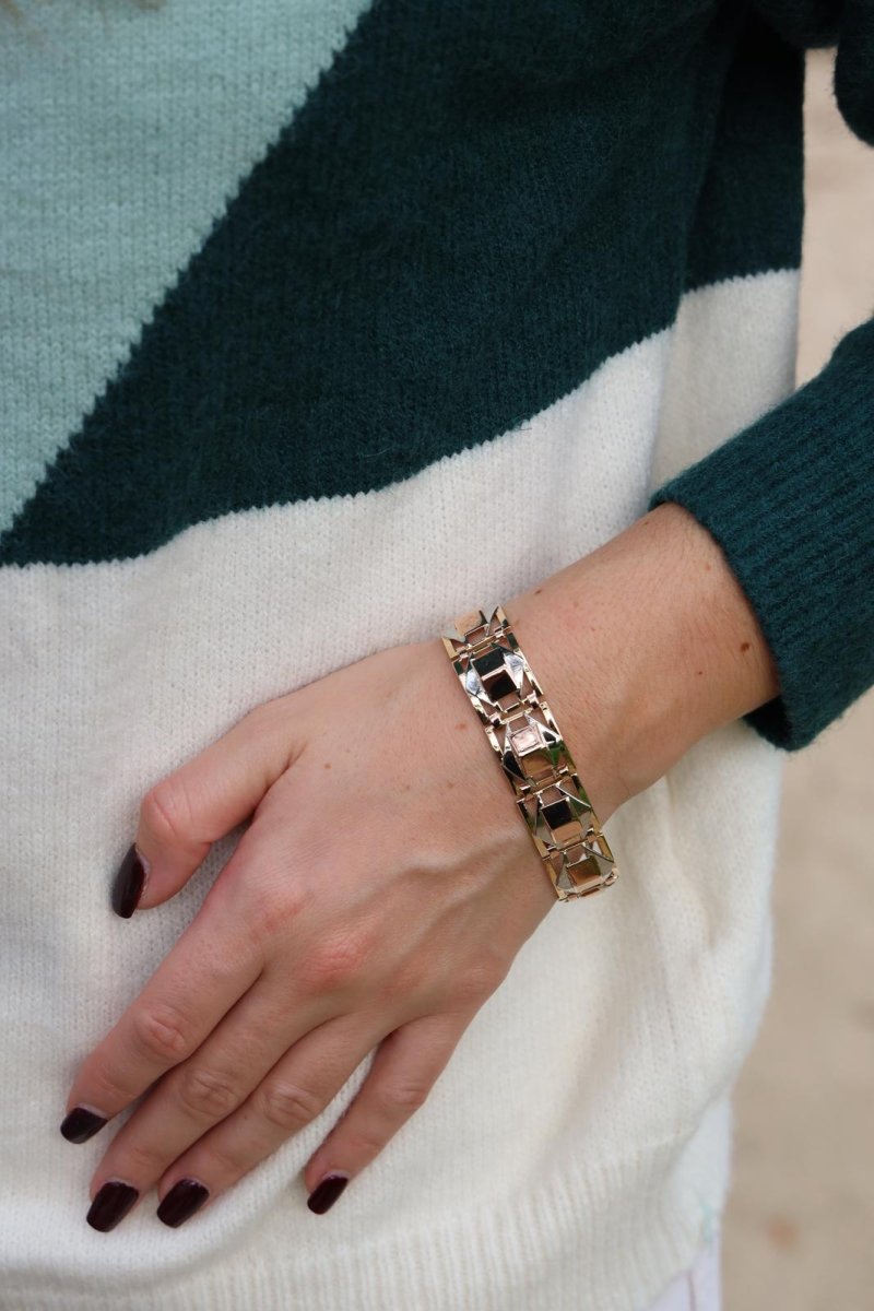 Bracelet Tank Or jaune - Castafiore