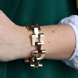 Bracelet Tank Or jaune - Castafiore