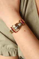 Bracelet Tank Or rose Diamant - Castafiore