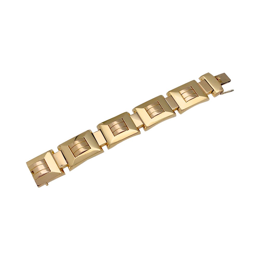 Bracelet "Tank" or rose et jaune - Castafiore