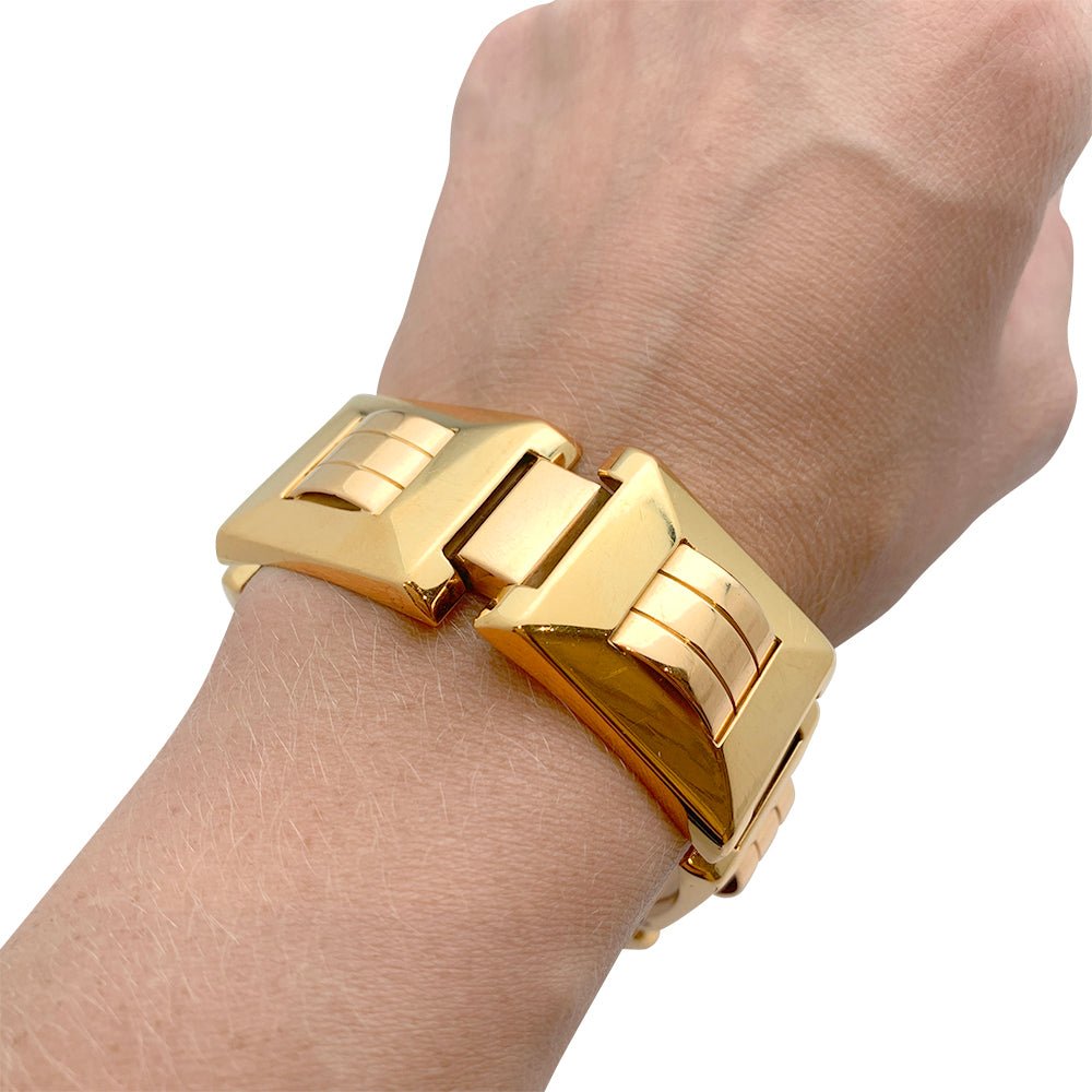 Bracelet "Tank" or rose et jaune - Castafiore