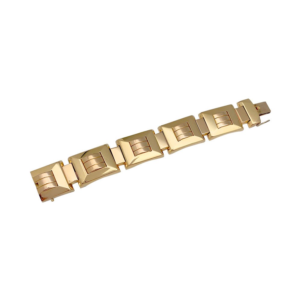 Bracelet "Tank" or rose et jaune - Castafiore