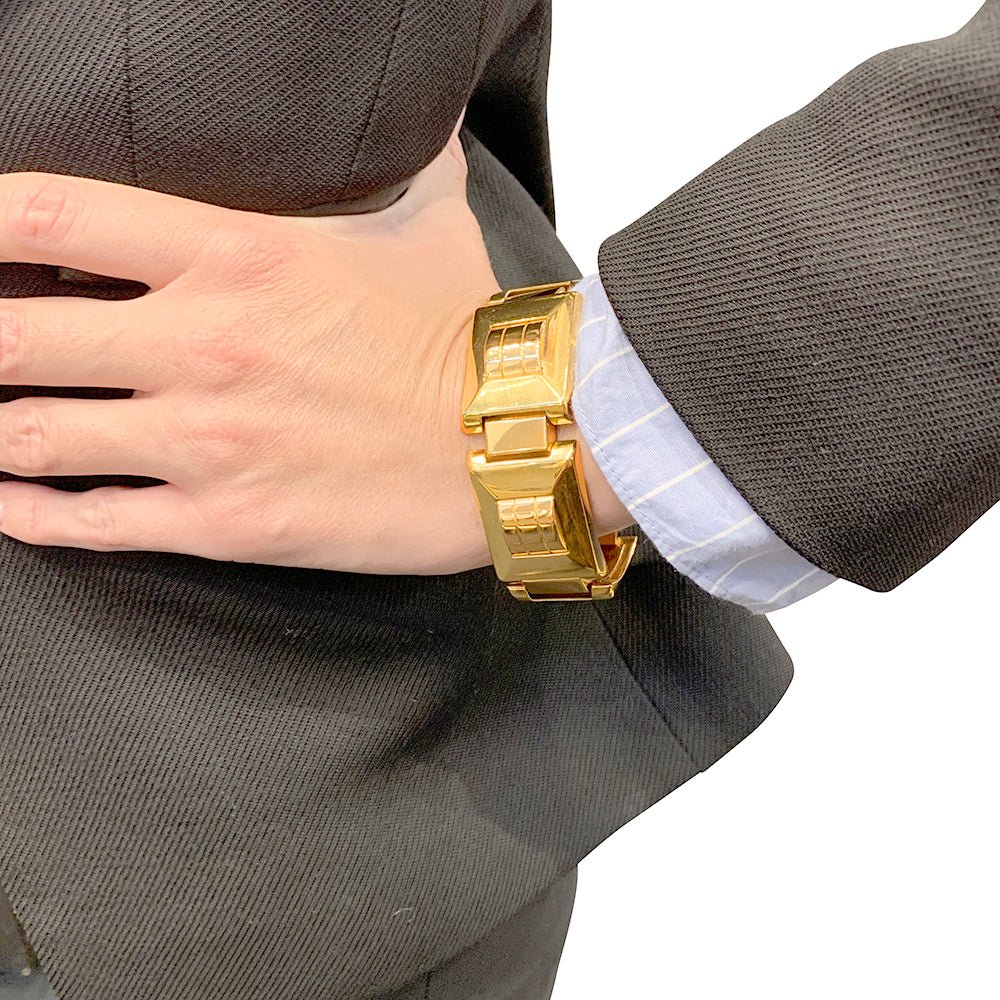 Bracelet "Tank" or rose et jaune - Castafiore