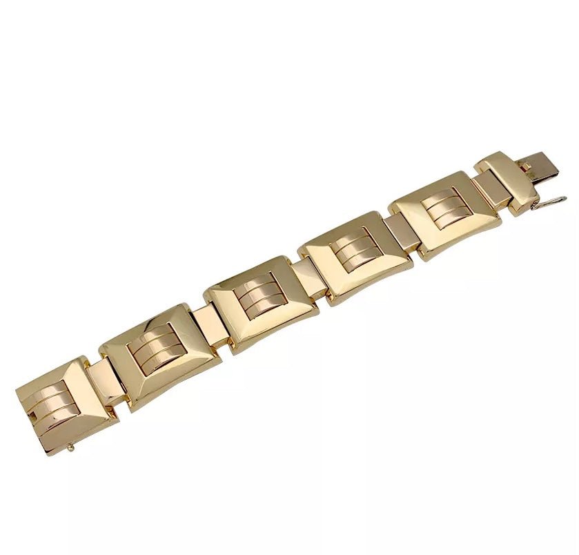 Bracelet "Tank" or rose et jaune - Castafiore