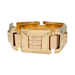 Bracelet "Tank" or rose et jaune - Castafiore