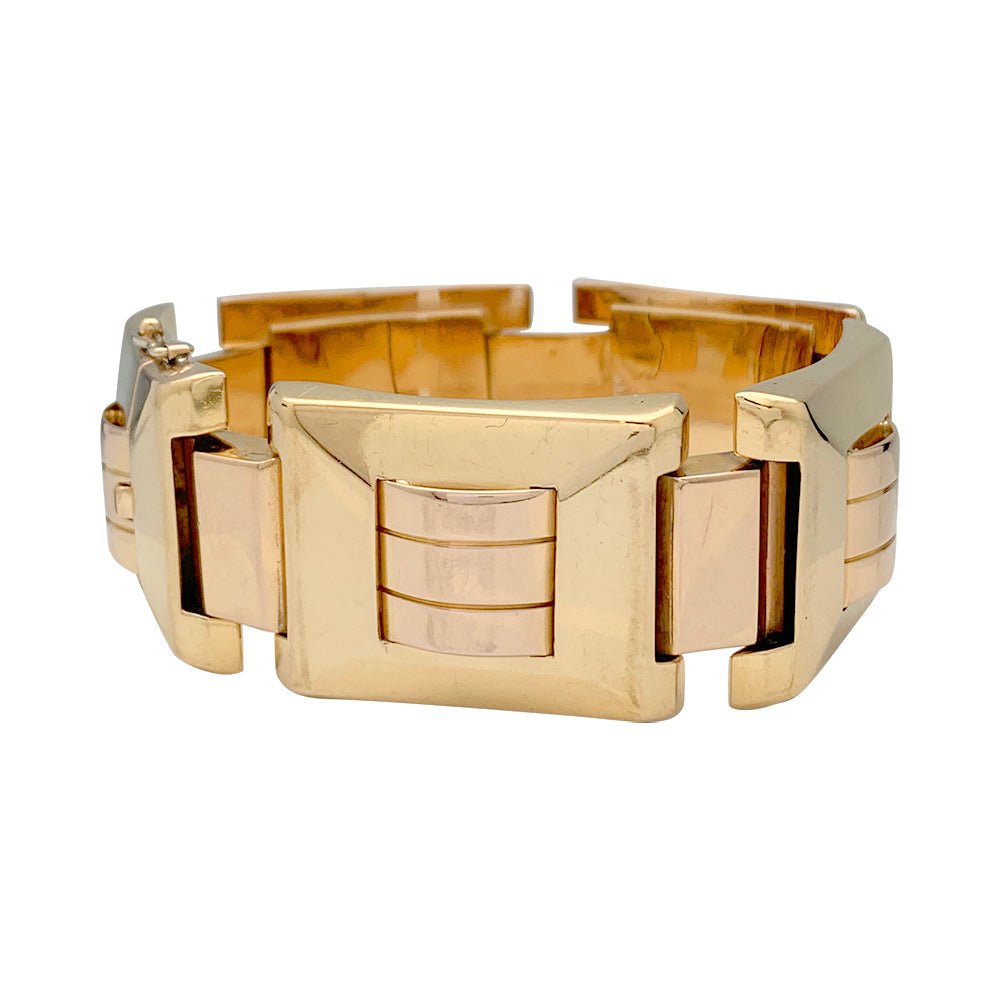 Bracelet "Tank" or rose et jaune - Castafiore