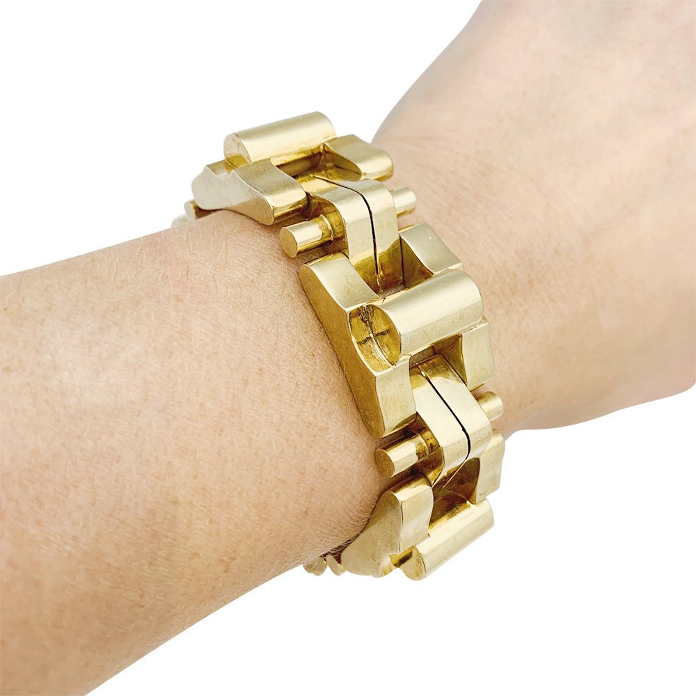 Bracelet "Tank"en or rose - Castafiore