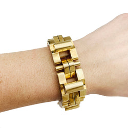 Bracelet "Tank"en or rose - Castafiore