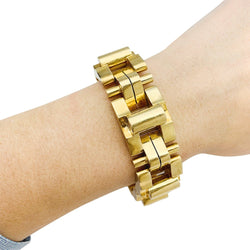 Bracelet "Tank"en or rose - Castafiore